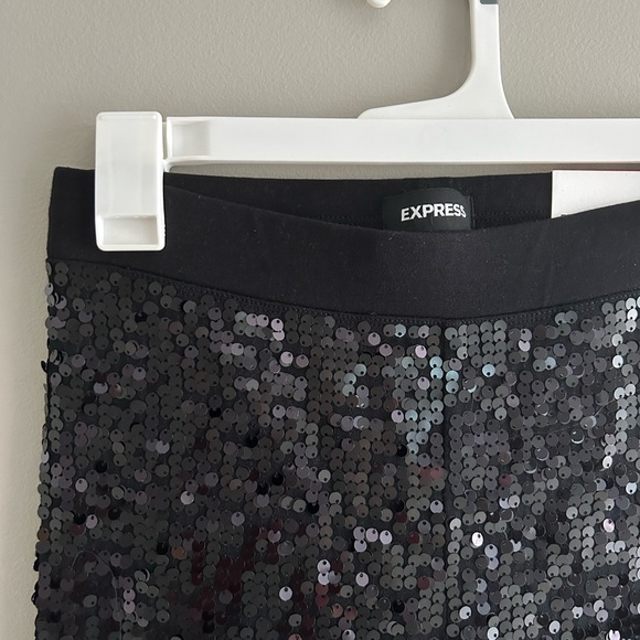 Express Black Sequin Full-Length Leggings, Size XS, NWT - Picture 6 of 7